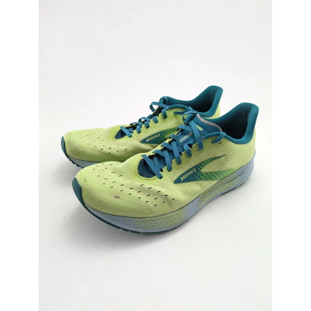 Mens Brooks Hyperion Tempo Lime Green Blue Running Shoes 1103391D365 Size 11.5